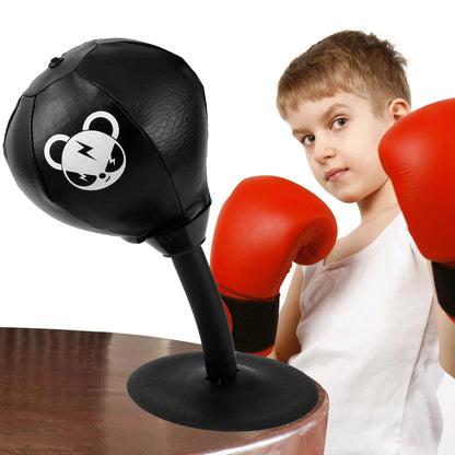 PERA DE BOXEO  PORTÁTIL-ANTIESTRES CON VENTOSA PARA NIÑOS, ADOLESCENTE Y ADULTOS