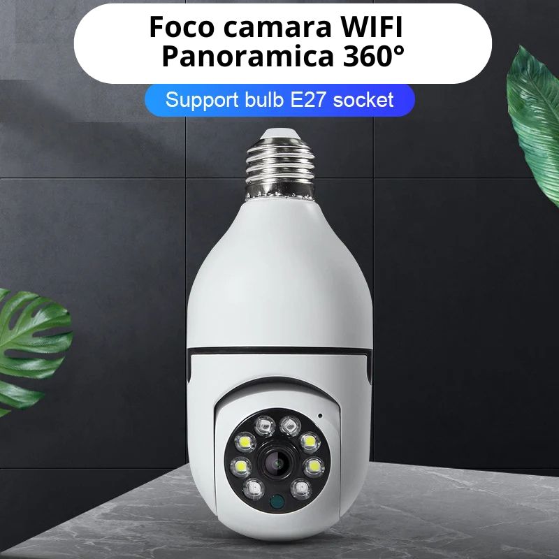 Foco cámara de seguridad  WIFI 360 panorámica