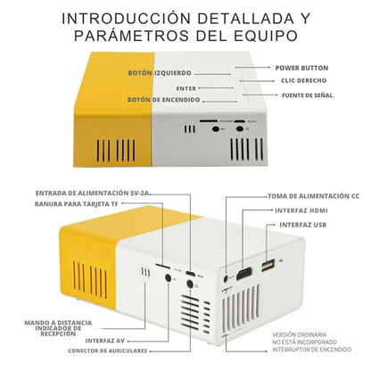 Proyector Portátil LED Mini YG300