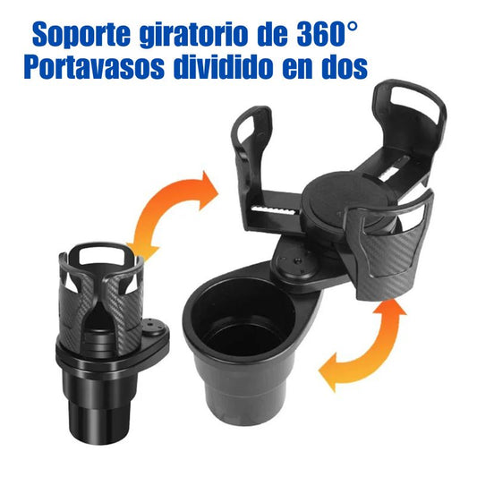 Portavasos ajustable 2 en 1 para auto.